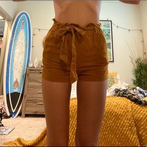 Extra small brown front tie box shorts